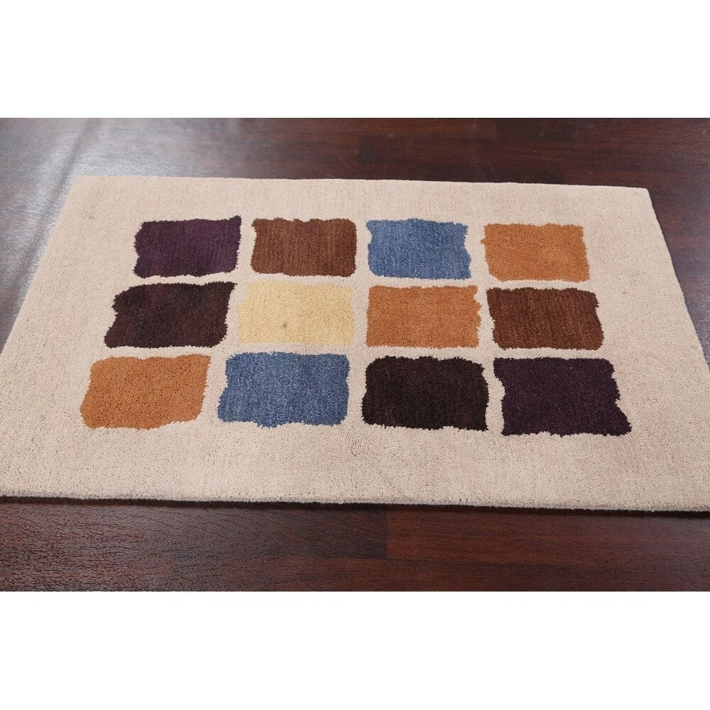 Strick & Bolton Thorpe Color Block Handmade Area Rug