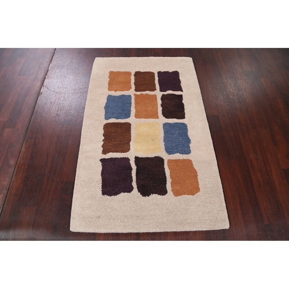 Strick & Bolton Thorpe Color Block Handmade Area Rug