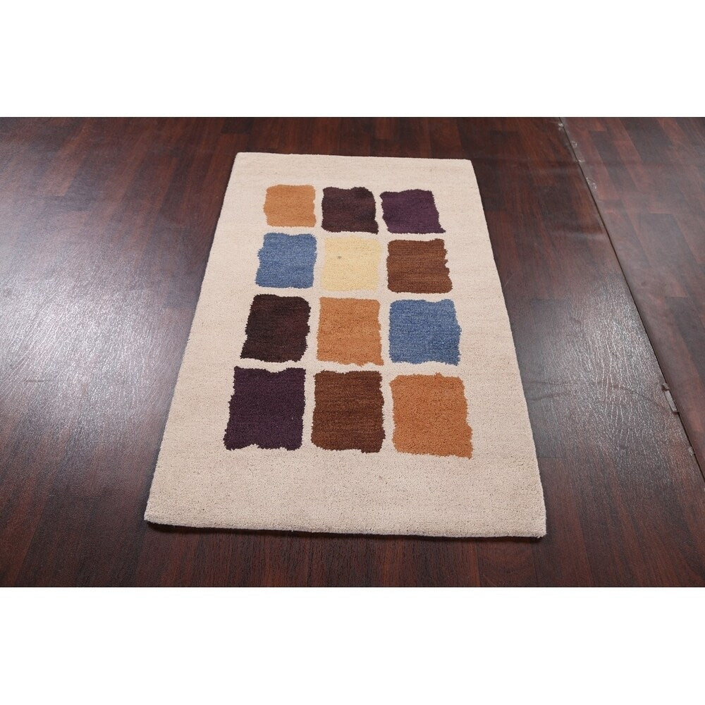Strick & Bolton Thorpe Color Block Handmade Area Rug