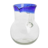 Recycled glass pitcher, 'Sky Reflection'