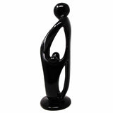 Handmade Soapstone Family Sculpture, Black Finish