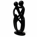 Handmade Soapstone Family Sculpture, Black Finish