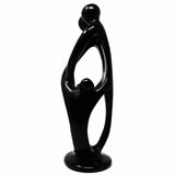 Handmade Soapstone Family Sculpture, Black Finish