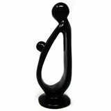 Handmade Soapstone Family Sculpture, Black Finish