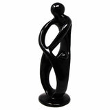 Handmade Soapstone Family Sculpture, Black Finish