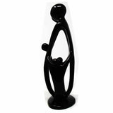 Handmade Soapstone Family Sculpture, Black Finish