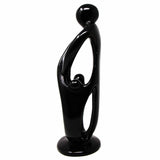 Handmade Soapstone Family Sculpture, Black Finish