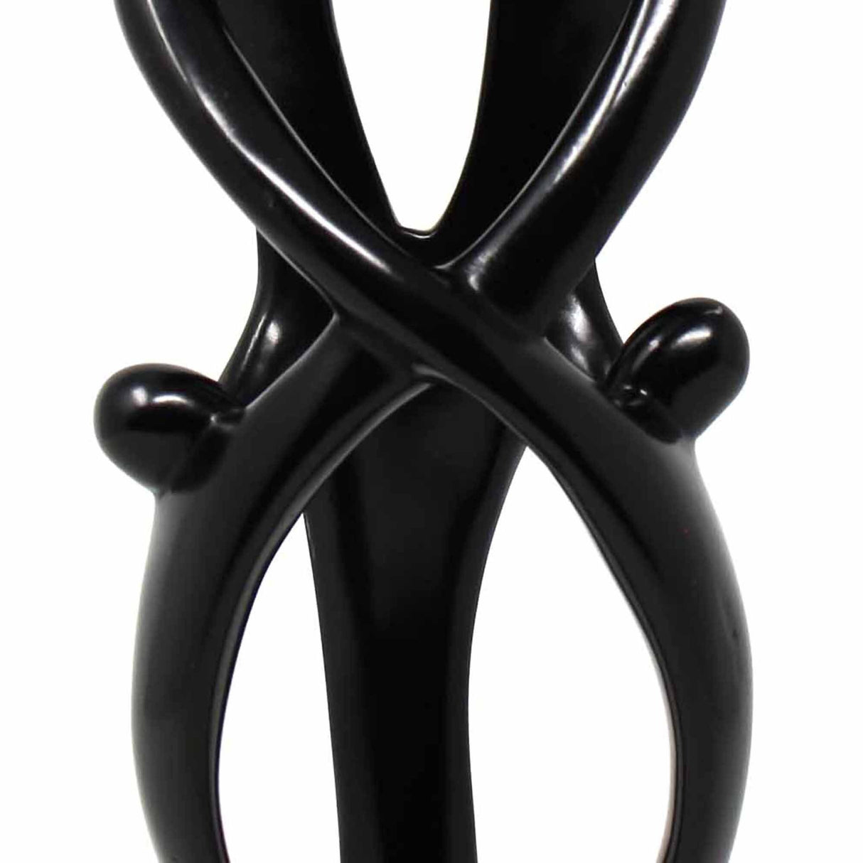 Handmade Soapstone Family Sculpture, Black Finish