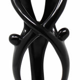 Handmade Soapstone Family Sculpture, Black Finish