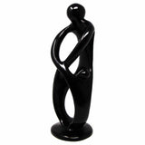 Handmade Soapstone Family Sculpture, Black Finish
