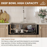 Handmade Stainless Steel 18-Gauge Single Bowl Farmhouse Apron Kitchen Sink with Bottom Grid and Basket Strainer