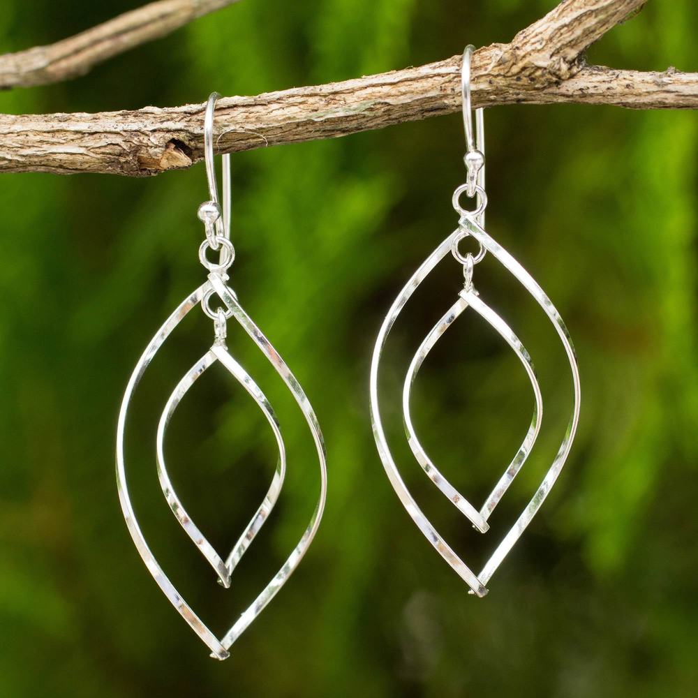 Sterling Silver Eyes On You Dangling Style Earrings