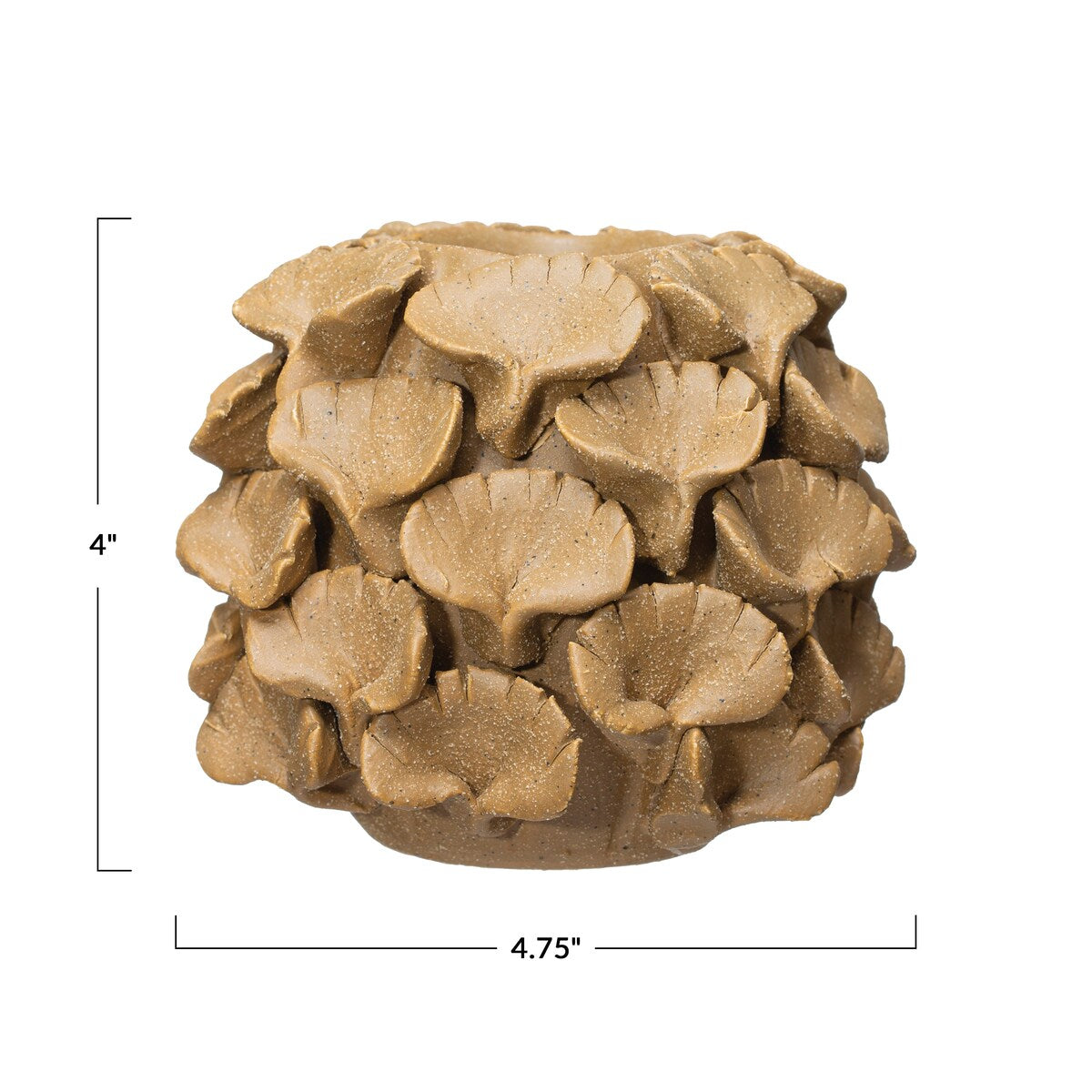 Decorative Stoneware Flower Vase with Molded Patterns