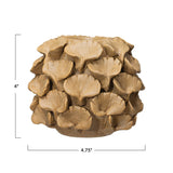 Decorative Stoneware Flower Vase with Molded Patterns