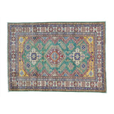Handmade Super Kazak Tribal and Geometric Design Rug