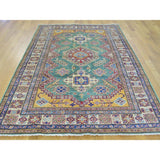 Handmade Super Kazak Tribal and Geometric Design Rug