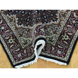 Handmade Tabriz Mahi Wool and Silk Oriental Runner Rug