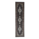 Handmade Tabriz Mahi Wool and Silk Oriental Runner Rug