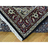 Handmade Tabriz Mahi Wool and Silk Oriental Runner Rug