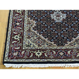Handmade Tabriz Mahi Wool and Silk Oriental Runner Rug