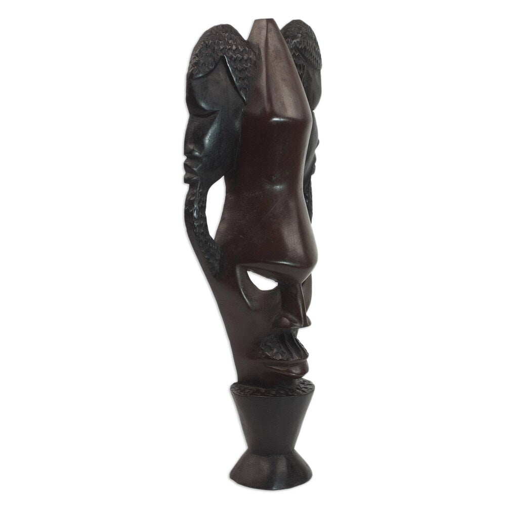Handmade Thinking Together Akan Wood Mask (Ghana)