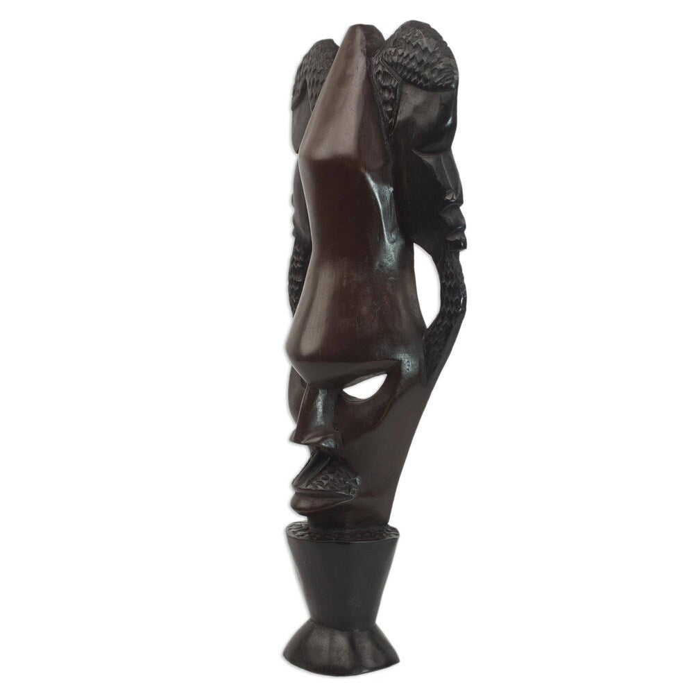 Handmade Thinking Together Akan Wood Mask (Ghana)