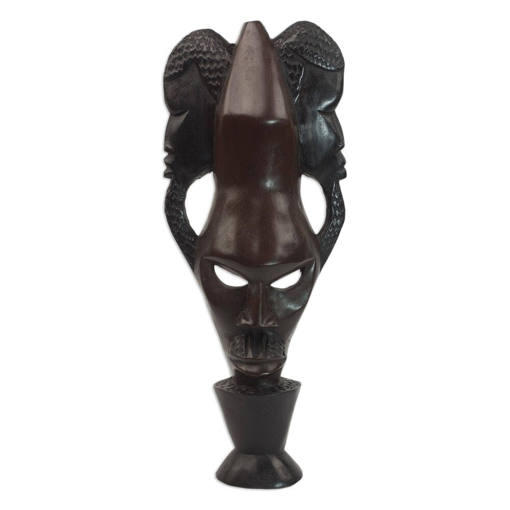 Handmade Thinking Together Akan Wood Mask (Ghana)