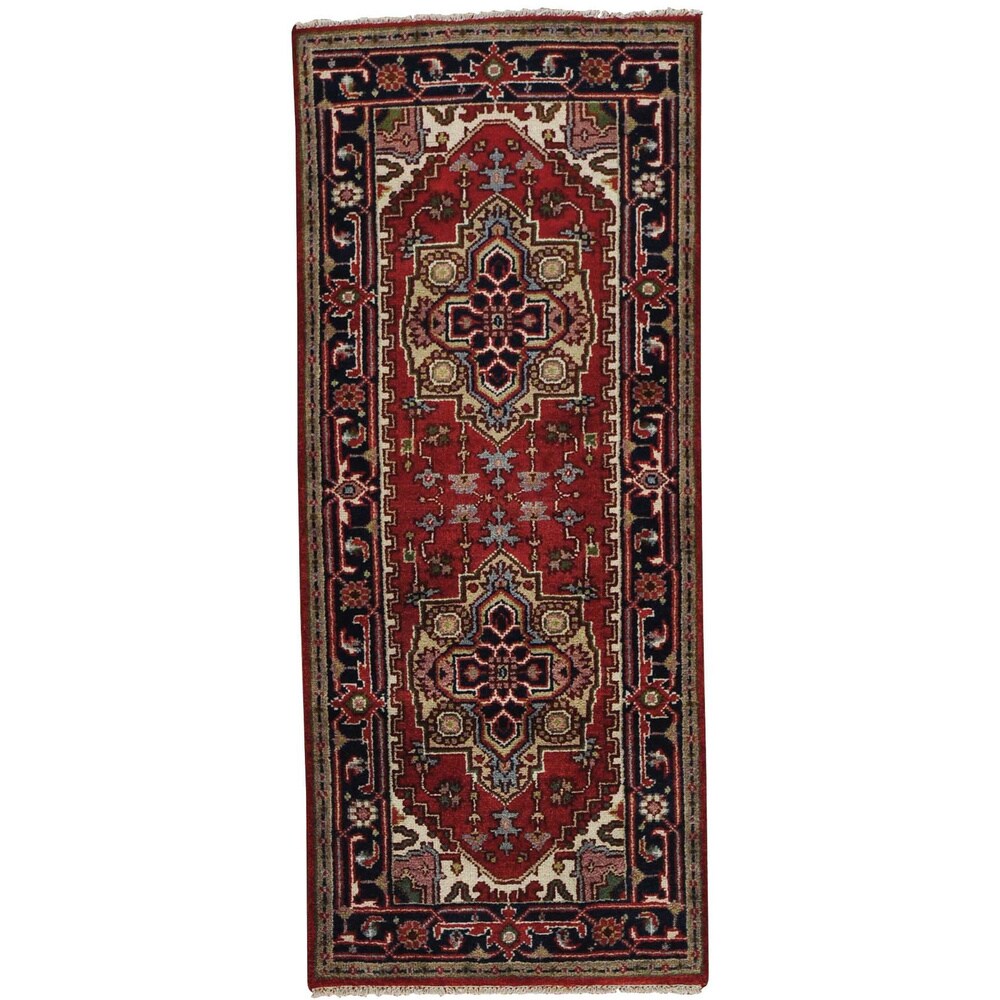 Handmade Tribal Design Serapi Heriz Oriental Runner Area Rug