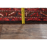 Geometric Wool Handmade Wool Vintage Floral Persian Rug - 13'0" x 3'6" runner