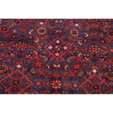 Geometric Wool Handmade Wool Vintage Floral Persian Rug - 13'0" x 3'6" runner