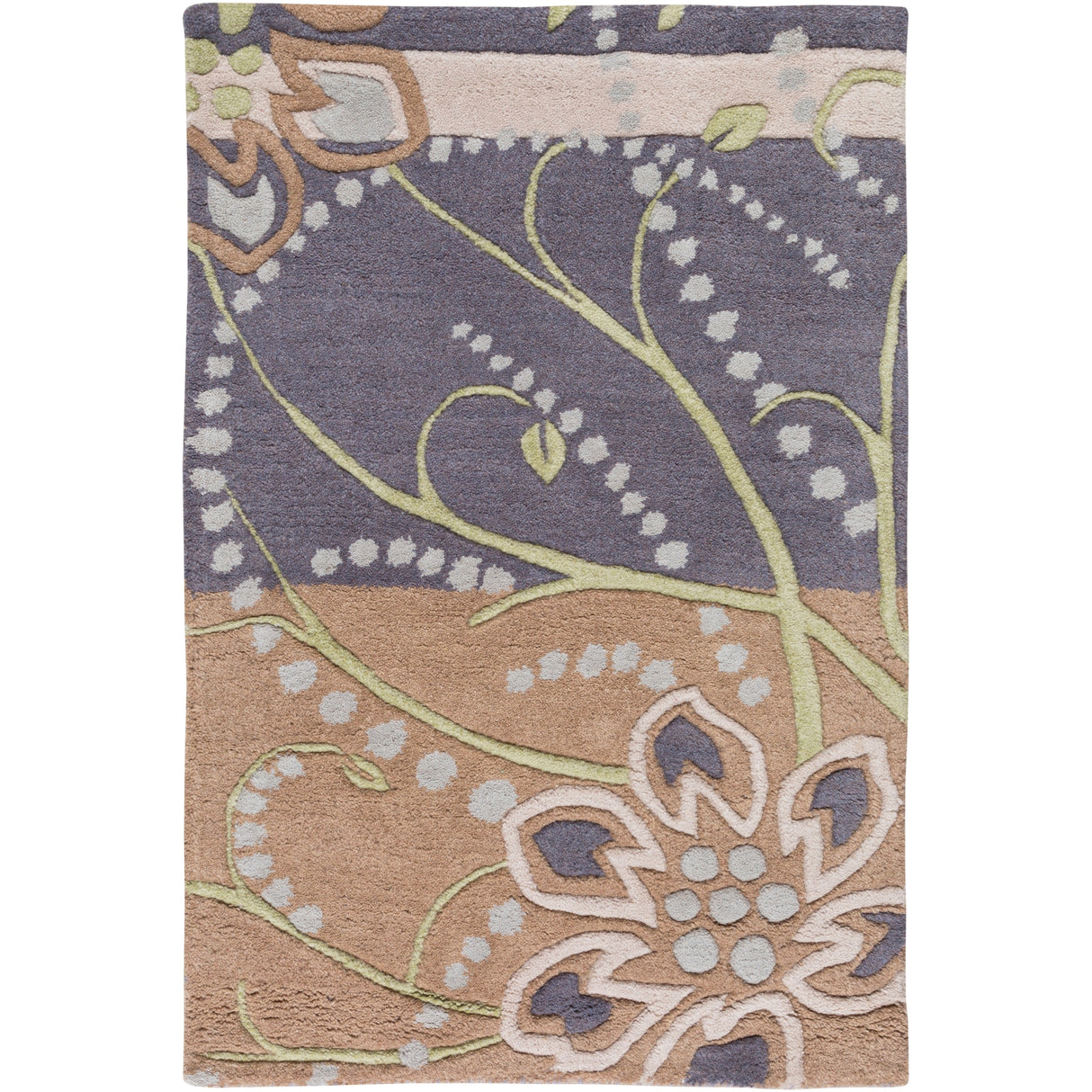 Handmade Windy Transitional Floral Wool Area Rug