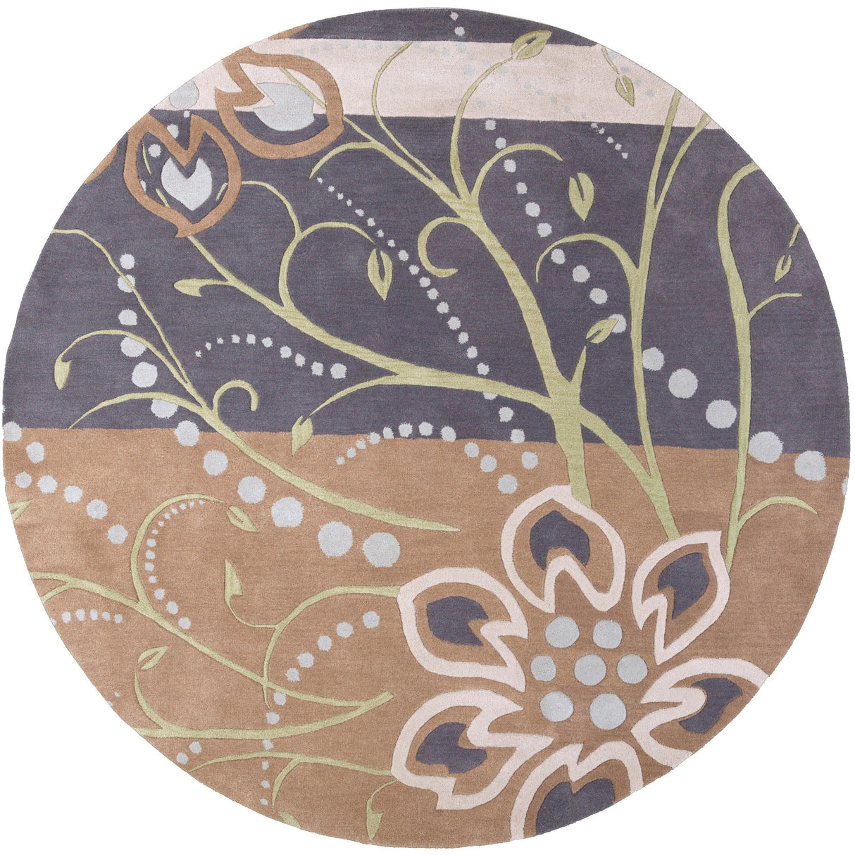 Handmade Windy Transitional Floral Wool Area Rug