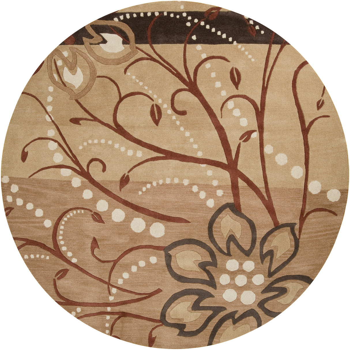 Handmade Windy Transitional Floral Wool Area Rug