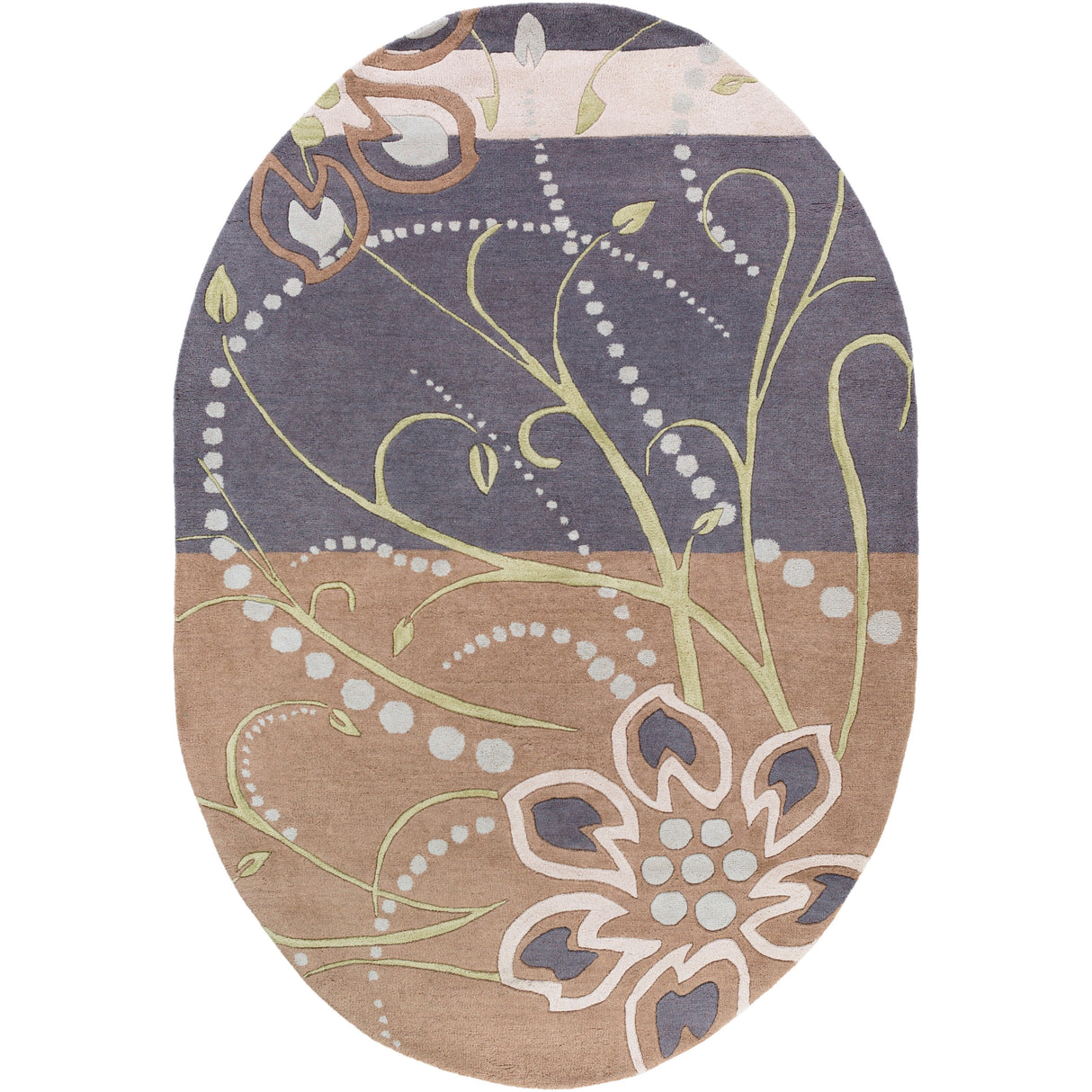 Handmade Windy Transitional Floral Wool Area Rug