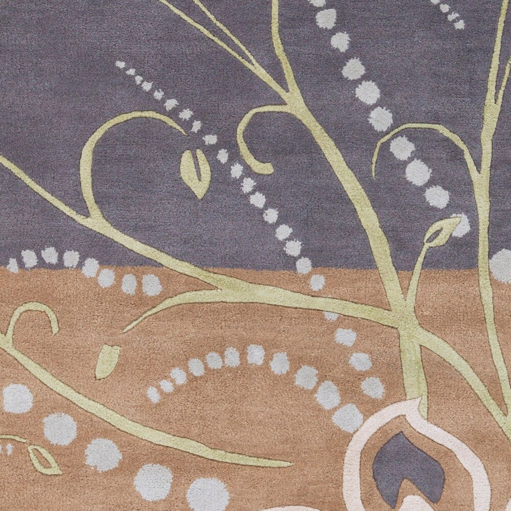 Handmade Windy Transitional Floral Wool Area Rug