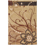 Handmade Windy Transitional Floral Wool Area Rug