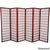 Handmade Wood and Rice Paper 5-foot Windowpane Room Divider (China)