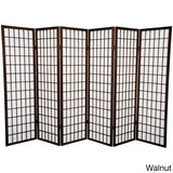 Handmade Wood and Rice Paper 5-foot Windowpane Room Divider (China)