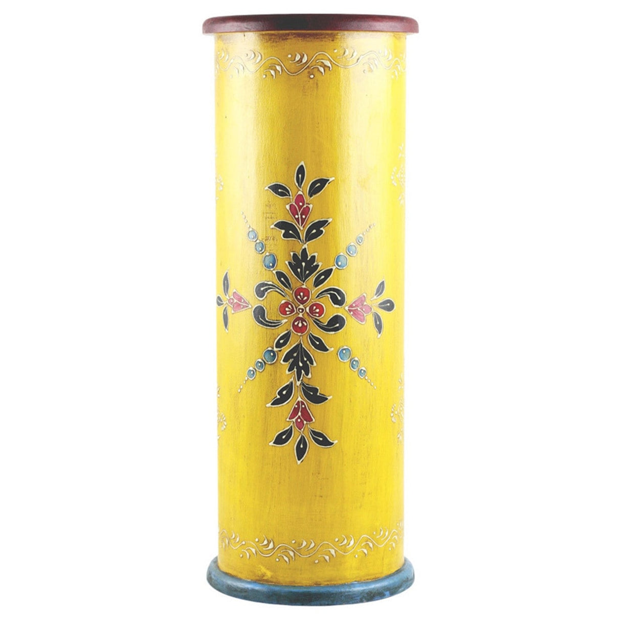 Handmade Wooden Umbrella Stand (India) - 22"x7"x7"