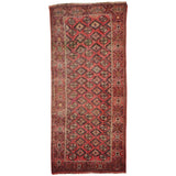Handmade Wool Red Vintage Oriental Runner Rug