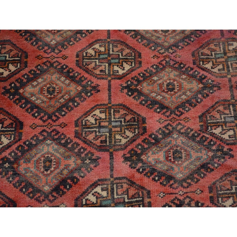 Handmade Wool Red Vintage Oriental Runner Rug