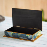 Handmade Wood Decorative Box Reverse-Painted Glass Map of the World (Peru) - 8' x 10'
