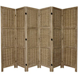 Handmade Woven Bamboo Matchstick 5.5-foot Room Divider (China)