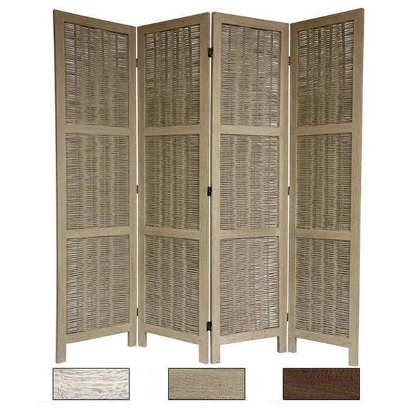 Handmade Woven Bamboo Matchstick 5.5-foot Room Divider (China)