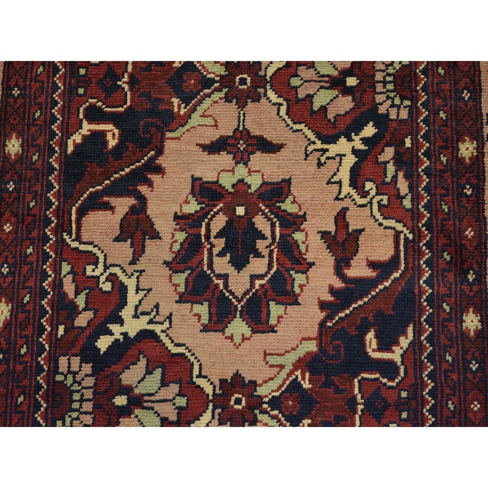 Handmade XL Runner Fine Khamyab Oriental Rug - Multi-color