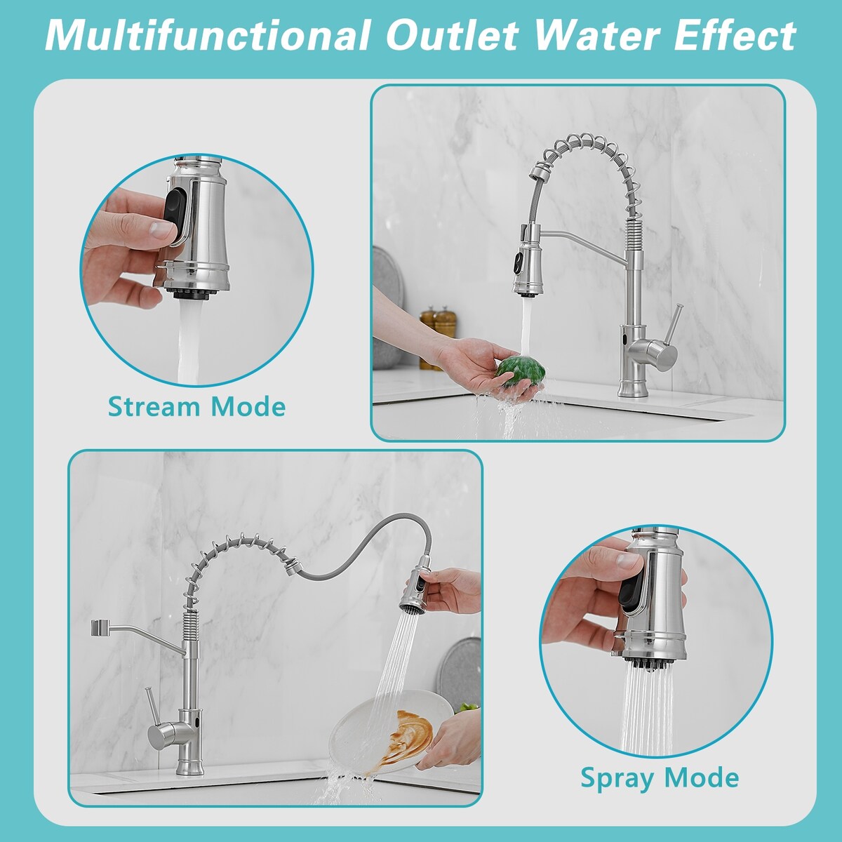 Hands Free Automatic Smart Touchless Kitchen Faucet