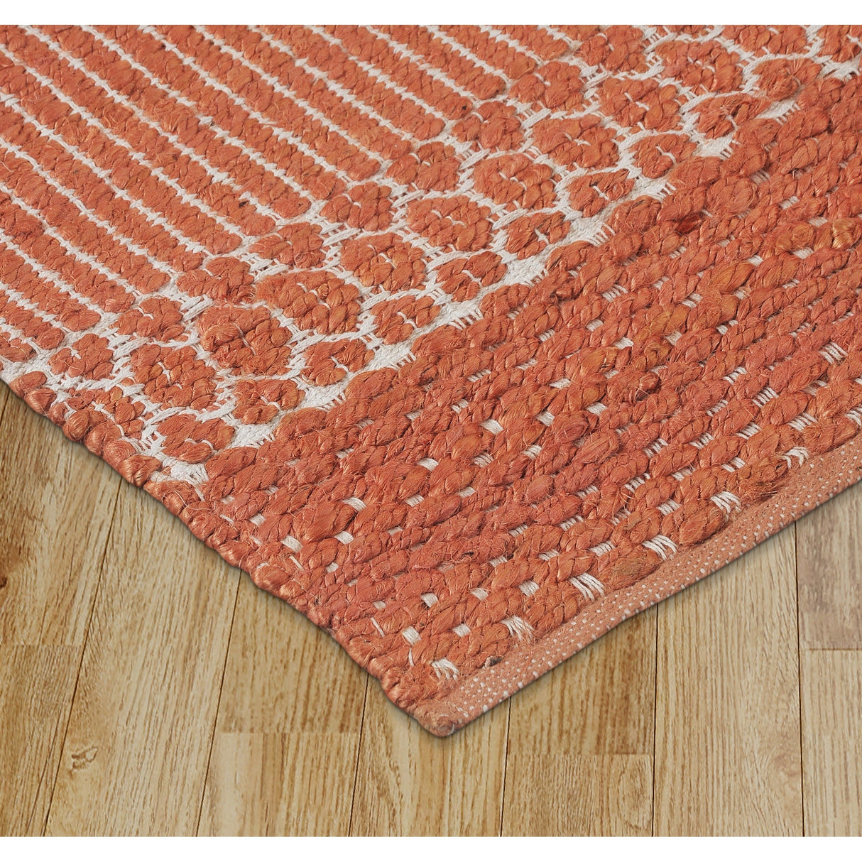 Sevita Handwoven Captivating Coral Natural Fiber Area Rug