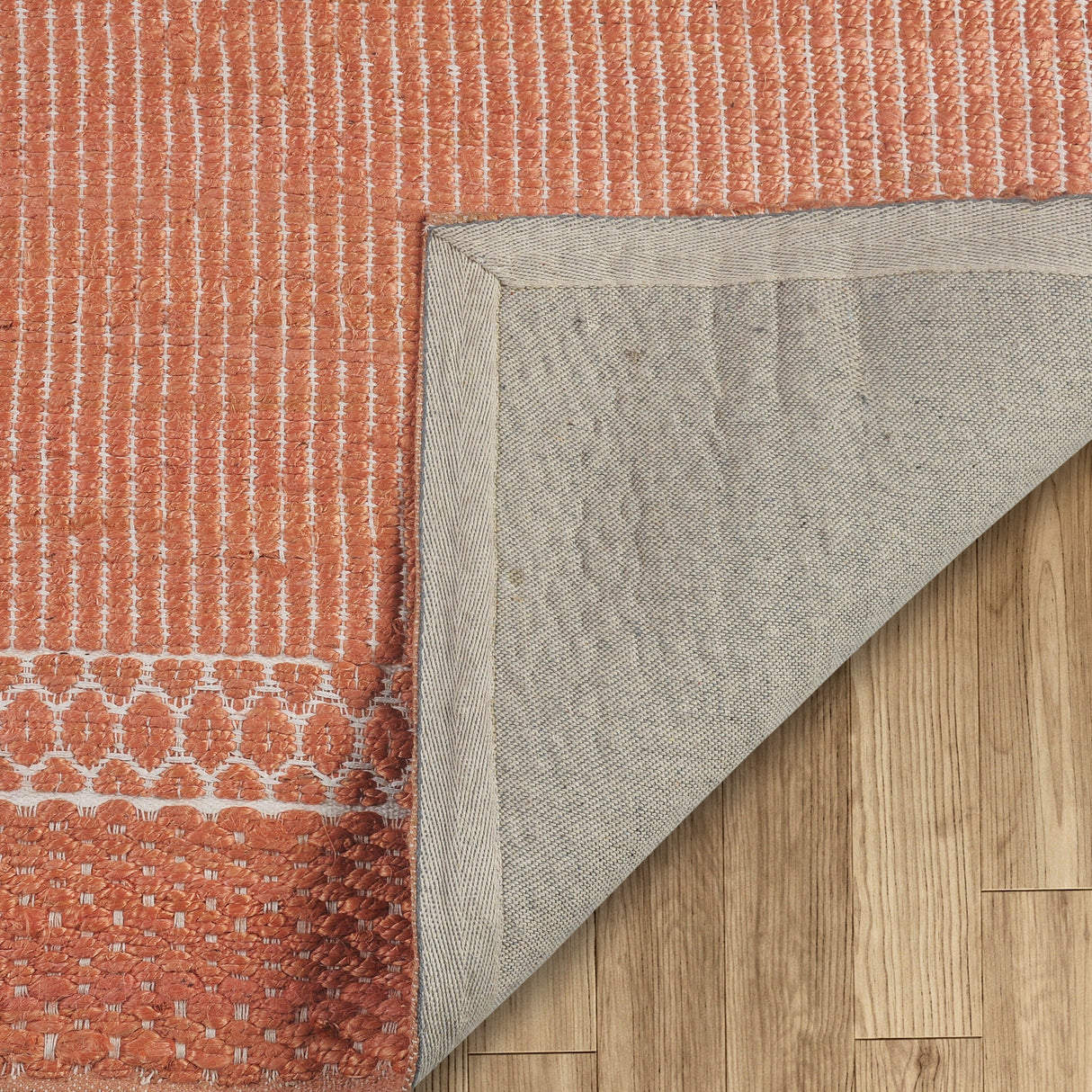 Sevita Handwoven Captivating Coral Natural Fiber Area Rug