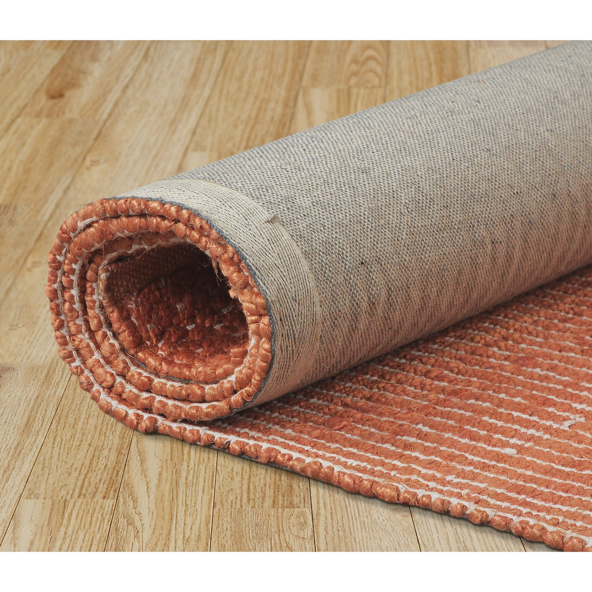 Sevita Handwoven Captivating Coral Natural Fiber Area Rug