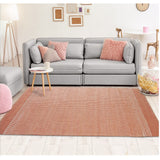 Sevita Handwoven Captivating Coral Natural Fiber Area Rug